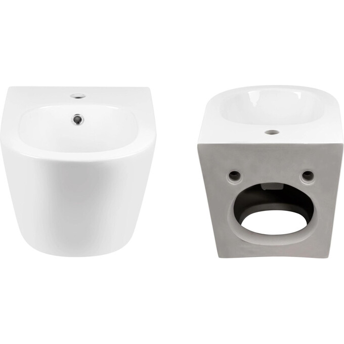 Комплект Qtap Jay QT07335176W47433 (унітаз підвісний Qtap Jay Rimless QT07335176W + біде підвісне Qtap Jay QT07555376W), фото , изображение 2