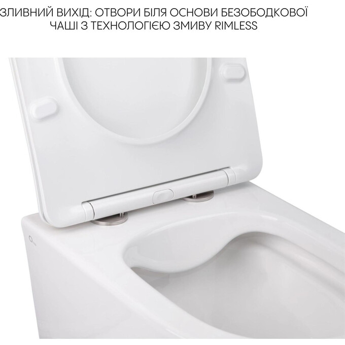 Комплект Qtap Swan QT16335178W47435 (унітаз підвісний Qtap Swan Rimless QT16335178W + біде підвісне Qtap Swan QT16555378W), фото , изображение 12