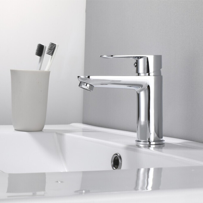 Комплект смесителей 2 в 1 для ванной комнаты Lidz Latwa Chrome LDLAT001CRM4541246360 (LDLAT001CRM45412 + LDLAT1030CRM45417), фото 3