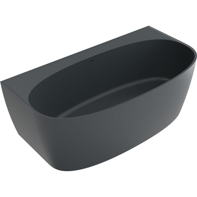 Мраморная ванна Miraggio Anna Miramarble Matt Full RAL 8814312 (160x85 см, серая матовая, пристенная), Технология производства: Miramarble Full RAL, Цвет производителя: темно-серый матовый, фото 