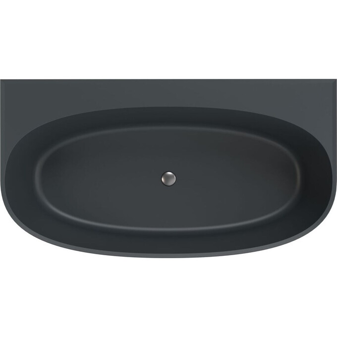 Мраморная ванна Miraggio Anna Miramarble Matt Full RAL 8814312 (160x85 см, серая матовая, пристенная), Технология производства: Miramarble Full RAL, Цвет производителя: темно-серый матовый, фото 3