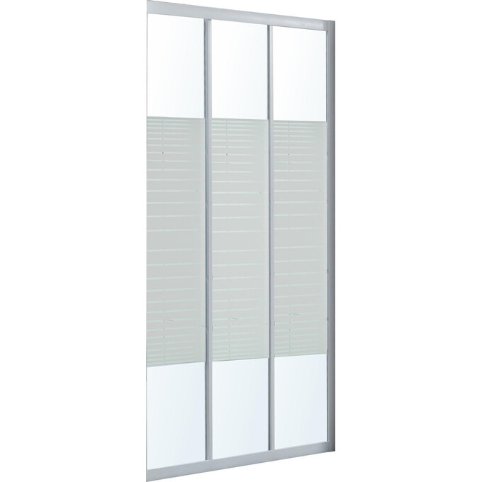 Душевая дверь Eger 599-075-90 (90 см, стекло с рисунком, профиль белый), Доступные размеры: 90, Цвет производителя: белый, Расположение проема (входа): универсальное (оборачиваемое), фото 