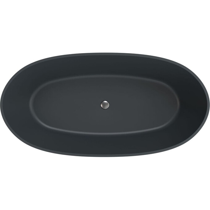 Мармурова ванна Miraggio Estella Miramarble Matt Full RAL 8814324 (167x83 см, сіра матова, окремостояча), Технологія виробництва: full ral, Колір виробника: темно-сірий матовий, фото , изображение 3