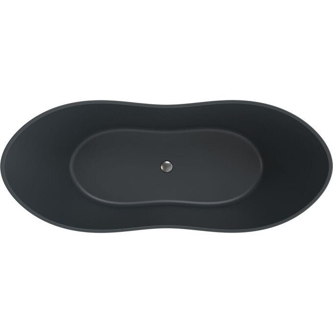 Мармурова ванна Miraggio Florida Miramarble Matt Full RAL 8814328 (180x75 см, сіра матова, окремостояча), Технологія виробництва: full ral, Колір виробника: темно-сірий матовий, фото , изображение 3