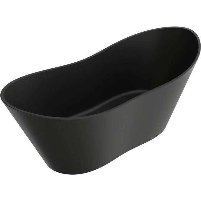 Мармурова ванна Miraggio Florida Miramarble Matt Full RAL 8814326 (180x75 см, чорна матова, окремостояча), Технологія виробництва: full ral, Колір виробника: чорний матовий, фото 