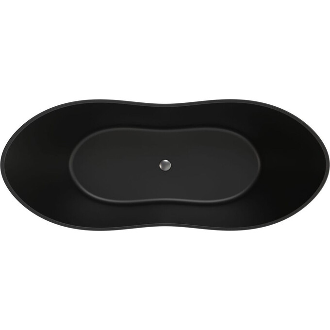 Мармурова ванна Miraggio Florida Miramarble Matt Full RAL 8814326 (180x75 см, чорна матова, окремостояча), Технологія виробництва: full ral, Колір виробника: чорний матовий, фото , изображение 3