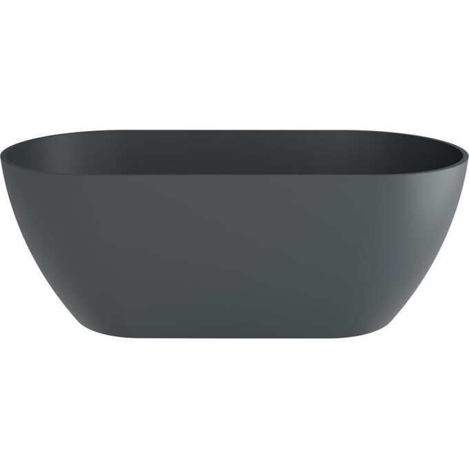 Мармурова ванна Miraggio Greenland Miramarble Matt Full RAL 8814332 (168x80 см, сіра матова, окремостояча), Доступні розміри: 168 x 80, Технологія виробництва: full ral, Колір виробника: темно-сірий матовий, фото , изображение 2