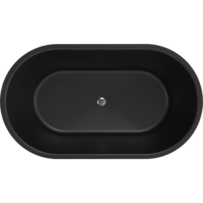 Мармурова ванна Miraggio Greenland Miramarble Matt Full RAL 8814330 (168x80 см, чорна матова, окремостояча), Доступні розміри: 168 x 80, Технологія виробництва: full ral, Колір виробника: чорний матовий, фото , изображение 3