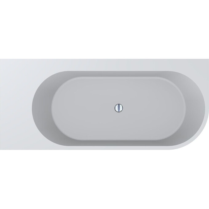 Каменная ванна Miraggio Layla SR Mirasoft 8814299 (211x92 см, белая матовая, левая), Доступные размеры: 211 x 92 R, фото 3