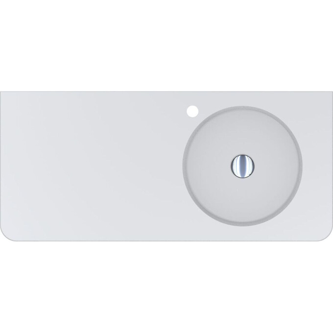 Умивальник-стільниця Miraggio Loop 1000 R Mirasoft 8814192 (100x45 см, білий матовий, з крилом), Доступні розміри: 100 x 45 R, Технологія виробництва: Mirasoft Technology, Колір виробника: білий матовий, фото , изображение 3