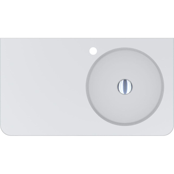 Умывальник-столешница Miraggio Loop 800 R Mirasoft 8814189 (80x45 см, белый матовый, с крылом), Доступные размеры: 80 x 45 R, Технология производства: Mirasoft Technology, Цвет производителя: белый матовый, фото 2