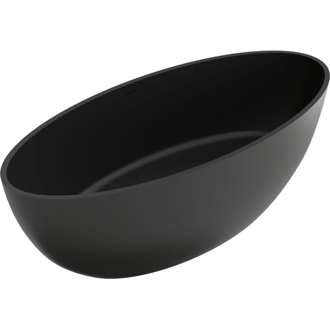 Мраморная ванна Miraggio Madonna Miramarble Matt Full RAL 8814338 (180x80 см, черная матовая, отдельностоящая), Технология производства: Miramarble Full RAL, Цвет производителя: черный матовый, фото 