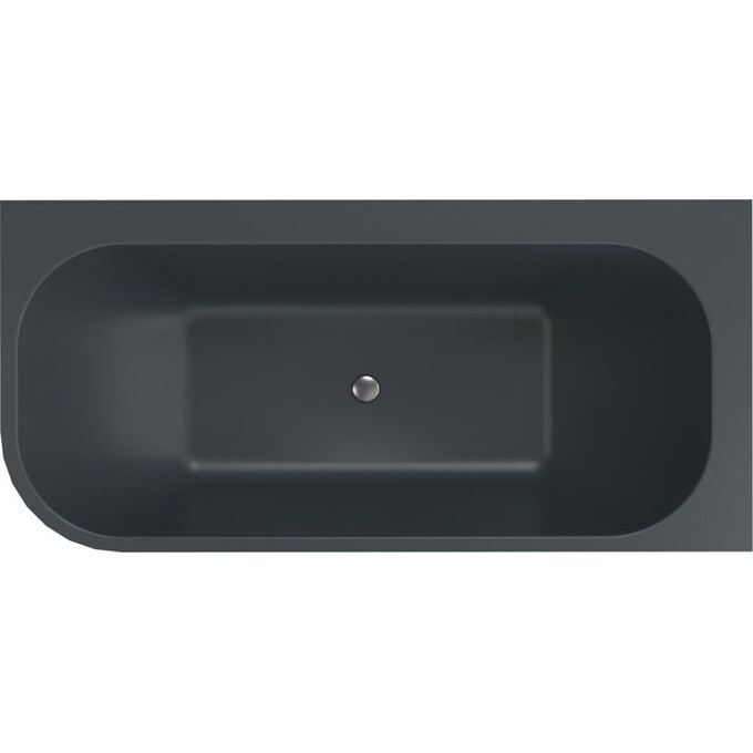 Мармурова ванна Miraggio Maria Miramarble Matt Full RAL 8814344 (186x87 см, сіра матова, правостороння), Технологія виробництва: full ral, Колір виробника: темно-сірий матовий, фото , изображение 3