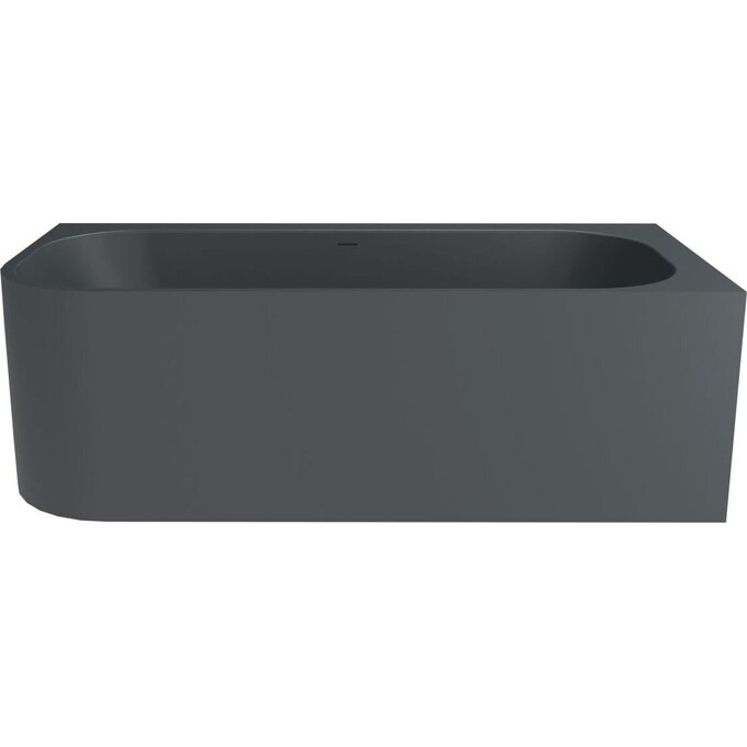 Мармурова ванна Miraggio Maria Miramarble Matt Full RAL 8814344 (186x87 см, сіра матова, правостороння), Технологія виробництва: full ral, Колір виробника: темно-сірий матовий, фото , изображение 2
