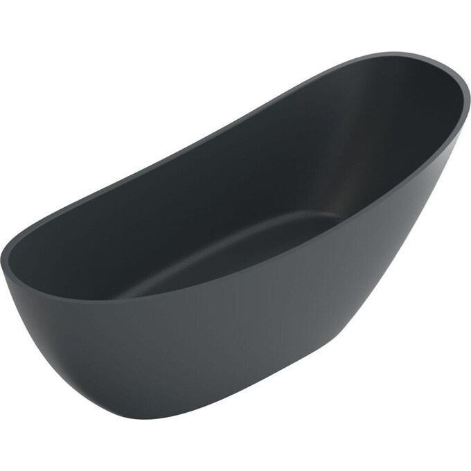 Мармурова ванна Miraggio Marina Miramarble Matt Full RAL 8814348 (174x72 см, сіра матова, окремостояча), Технологія виробництва: full ral, Колір виробника: темно-сірий матовий, фото 