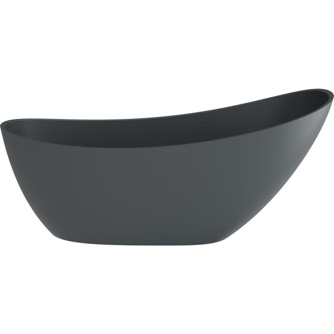 Мармурова ванна Miraggio Marina Miramarble Matt Full RAL 8814348 (174x72 см, сіра матова, окремостояча), Технологія виробництва: full ral, Колір виробника: темно-сірий матовий, фото , изображение 2