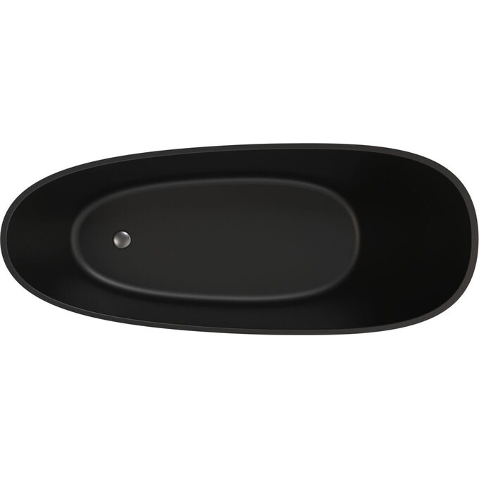 Мармурова ванна Miraggio Marina Miramarble Matt Full RAL 8814346 (174x72 см, чорна матова, окремостояча), Технологія виробництва: full ral, Колір виробника: чорний матовий, фото , изображение 3