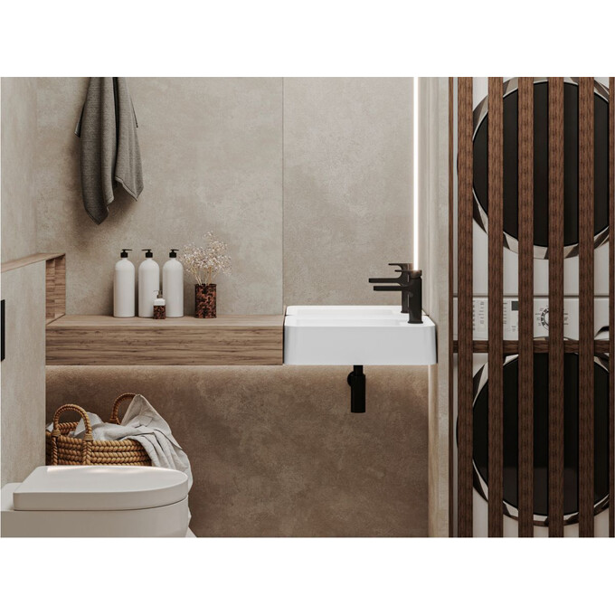 Раковина Miraggio Marrakesh 380 L Miramarble 8814257 (51x38 см, біла глянсова), Доступні розміри: 51 x 38 L, Технологія виробництва: Miramarble, Колір виробника: білий глянець, фото , изображение 4