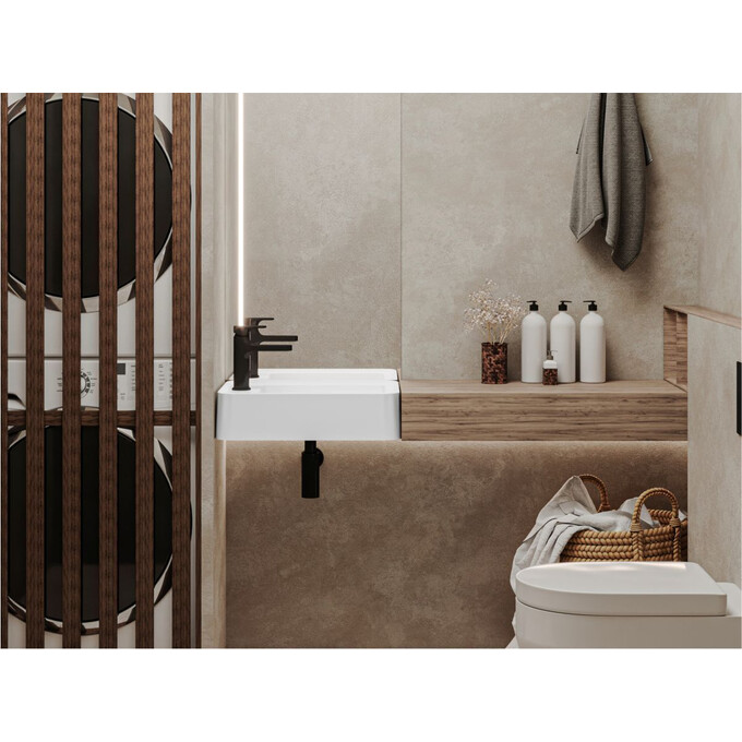 Раковина Miraggio Marrakesh 380 R Miramarble 8814254 (51x38 см, біла глянсова), Доступні розміри: 51 x 38 R, Технологія виробництва: Miramarble, Колір виробника: білий глянець, фото , изображение 4