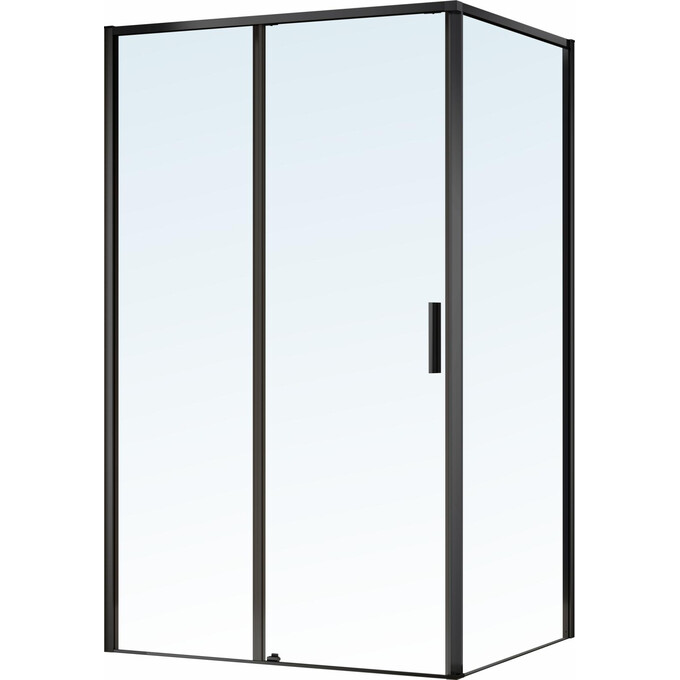 Душевая кабина Imprese Osser Black Matt s6400601TR (120x80 см, стекло прозрачное, профиль черный матовый), фото 