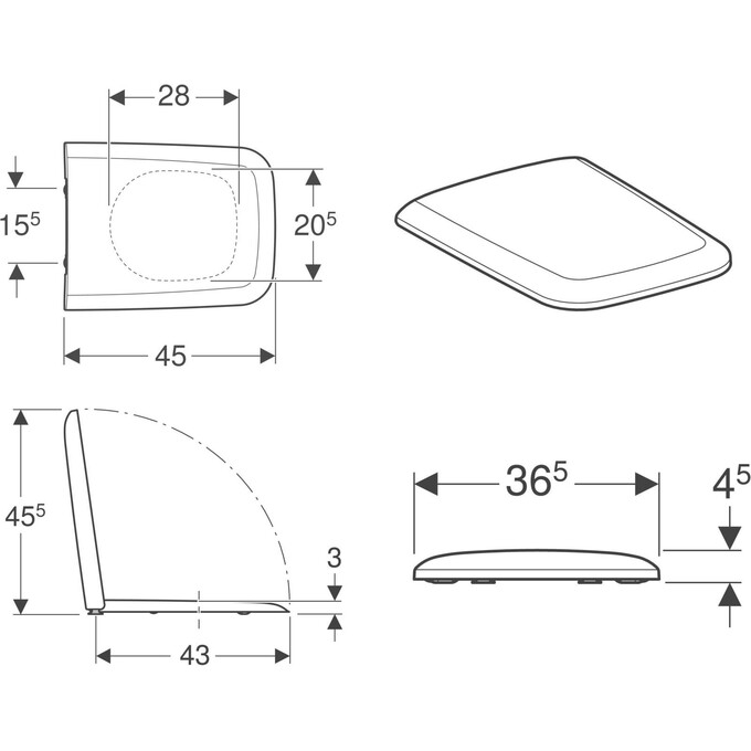 Сиденье для унитаза Geberit Icon Square 500.837.01.1 (с микролифтом), фото 2