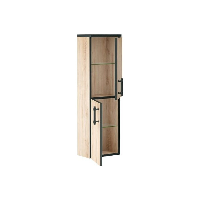 Комплект мебели Imprese Black Edge 70 см дуб f32117OK(3) (тумба подвесная + умывальник накладной + пенал подвесной), Доступные размеры: 70, Цвет производителя: дуб, фото 7