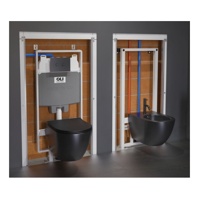 Інсталяція для унітазу 2 в 1 Oli 74 Plus S90 883134/601803 (з кріпленням до стіни), фото , изображение 3