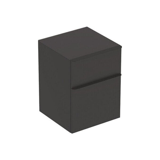 Шафка у ванну Geberit Smyle Square Black Matt 500.357.JK.1 (45 см, чорна матова, підвісна), Доступні розміри: 45, Колір виробника: чорний матовий, фото 