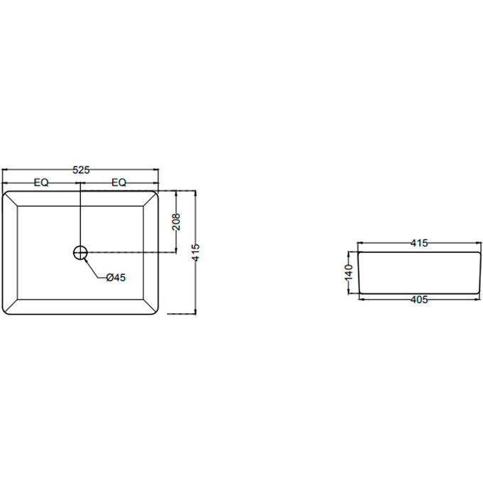 Раковина накладная Jaquar Jds JDS-WHT-25907N, фото 2