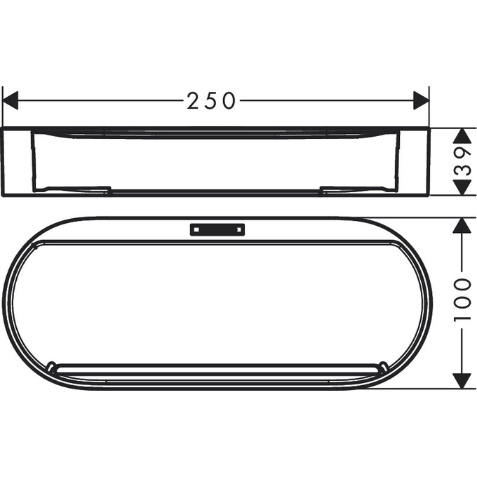 Косметическая ёмкость Hansgrohe Wallstoris Black Matt 27913670 (черная матовая, настенная), Цвет производителя: черный матовый, фото 4