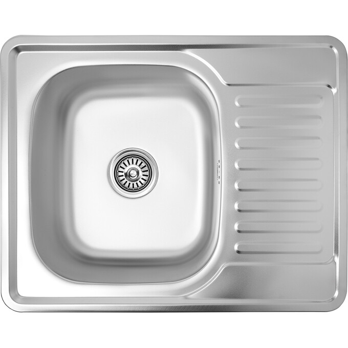 Кухонна мийка Kroner KRP Satin 6350 (Satin-635008180, 63x50 см, 0.8 мм, з сифоном), Тип поверхні: сатин (матовая), фото 