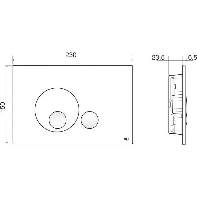 Клавіша змиву Oli Globe 152950 (хром), Колір виробника: хром, фото , изображение 5