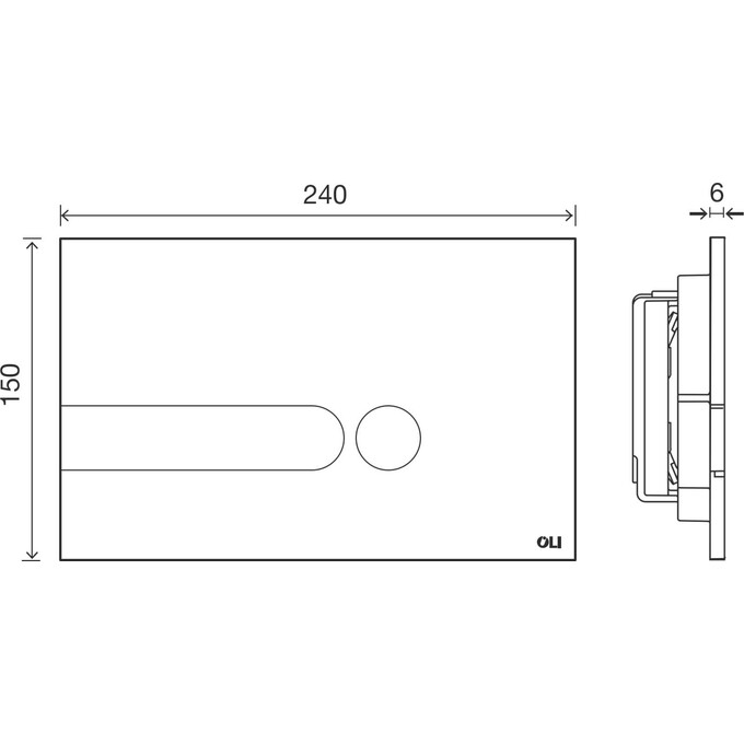 Інсталяція для унітазу 4 в 1 Oli 80 885343 (з клавішею змиву, прокладкою та кріпленням до стіни), Колір виробника: білий, фото , изображение 6