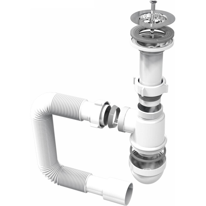 Сифон для раковини RJ RSW405080 (пляшковий), фото , изображение 2