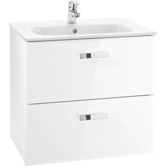 Подвесная тумба Roca Victoria Basic A856682806 (71 см, белая глянцевая, подвесная, без раковины), фото 