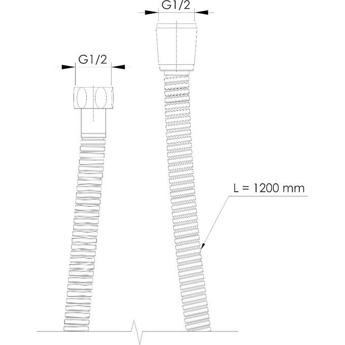 Шланг для душа Imprese Brenta Anti-Twist Brushed Nickel ZMK0823060360 (120 см, брашированный никель), Доступные размеры: 120, Цвет производителя: брашированный никель, фото 2