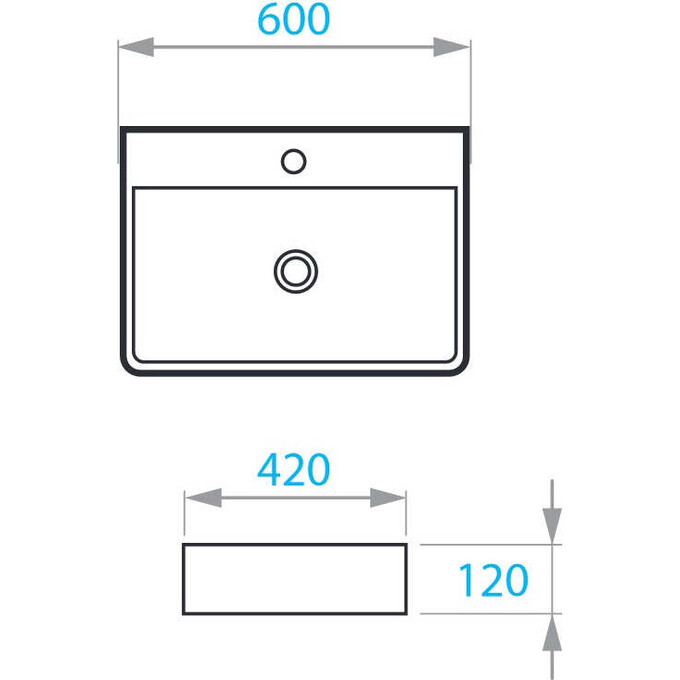 Раковина Koller Pool Kvadro 1810130111 (60x42 см), фото , изображение 6