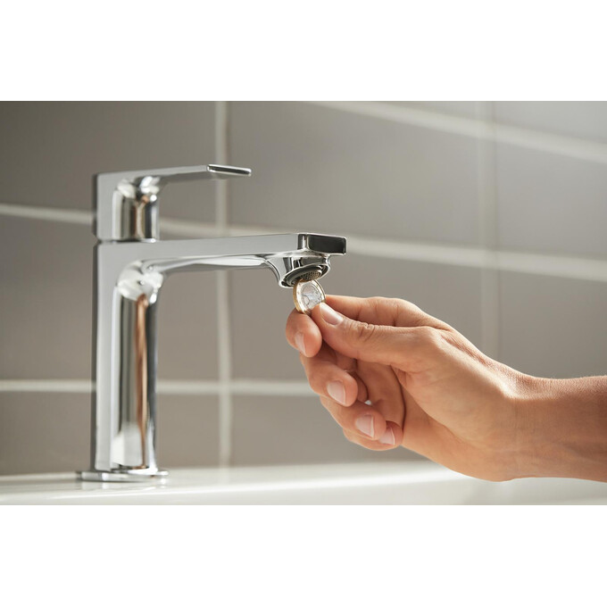 Смеситель для умывальника Hansgrohe Rebris E Chrome 72559000 (хром, с донным клапаном), Цвет производителя: хром, фото 2