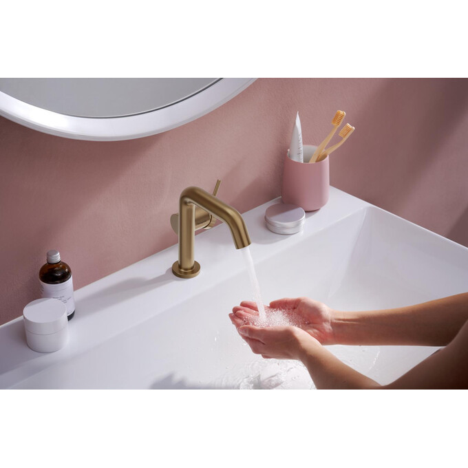 Змішувач для умивальника Hansgrohe Tecturis S Brushed Bronze 73323140 (брошована бронза, з донним клапаном), Колір виробника: брашована бронза, фото , изображение 2