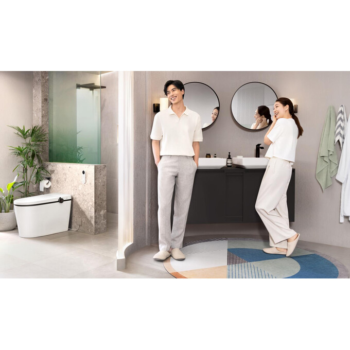 Смеситель для умывальника Hansgrohe Vivenis Black Matt 75023670 (черный матовый, с каскадным изливом и донным клапаном), Цвет производителя: черный матовый, фото 2