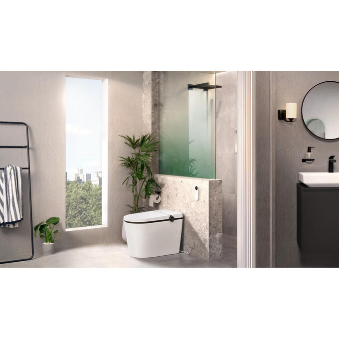 Смеситель для умывальника Hansgrohe Vivenis Black Matt 75023670 (черный матовый, с каскадным изливом и донным клапаном), Цвет производителя: черный матовый, фото 6