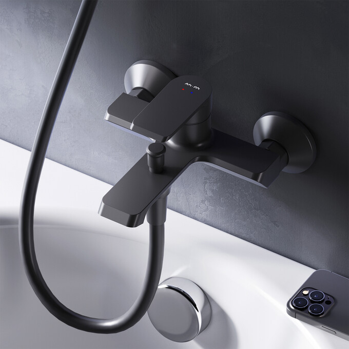 Змішувач для ванни Am.Pm Sense F7B10022 (чорний матовий), Колір виробника: чорний матовий, фото , изображение 3