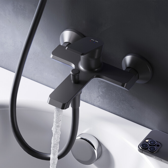 Змішувач для ванни Am.Pm Sense F7B10022 (чорний матовий), Колір виробника: чорний матовий, фото , изображение 4