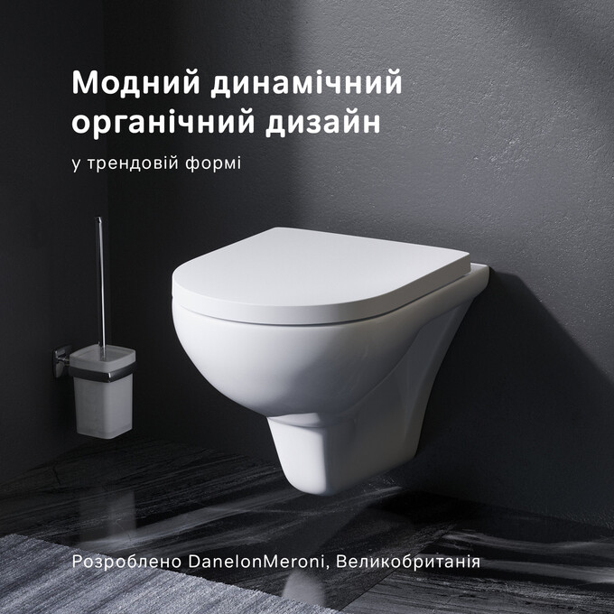 Безободковый подвесной унитаз Am.Pm Hit FlashClean CTA1700SC (с сиденьем), фото 2