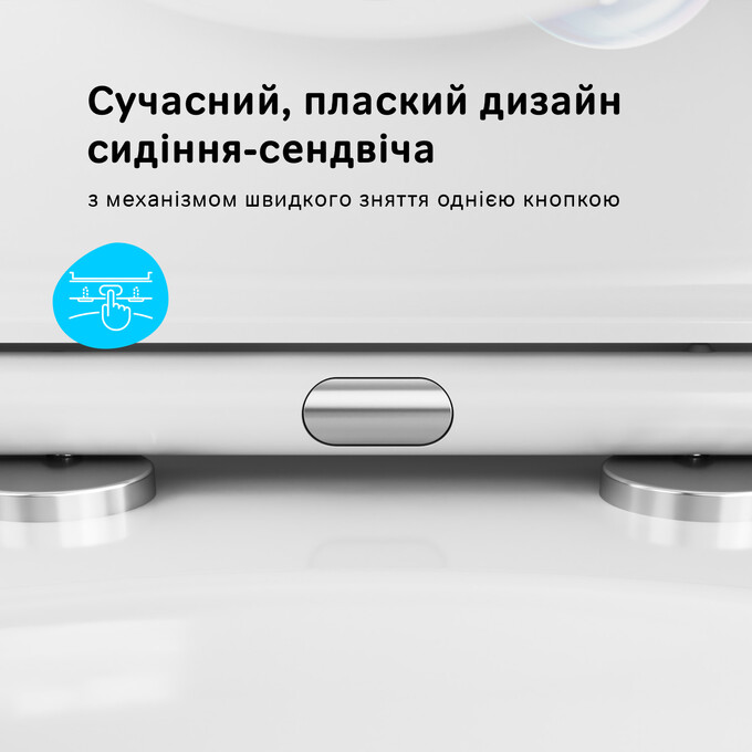 Безободковый подвесной унитаз Am.Pm Hit FlashClean CTA1700SC (с сиденьем), фото 5