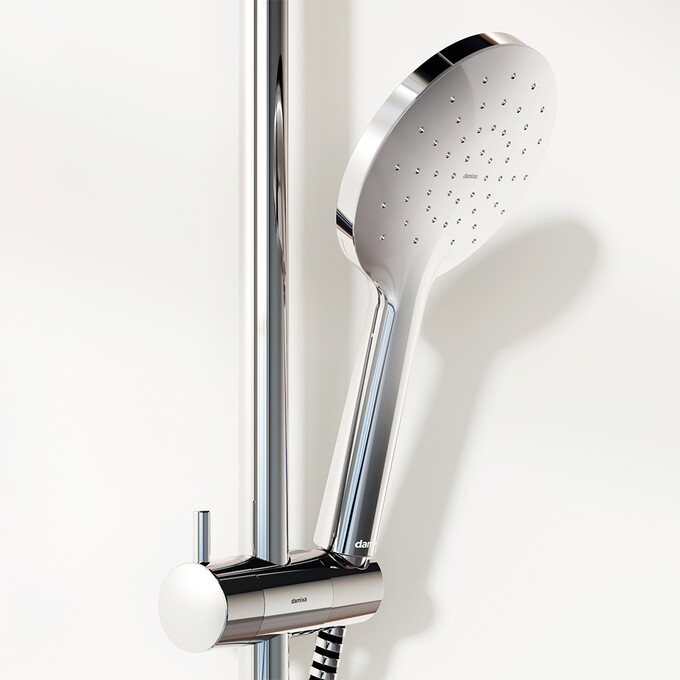 Душевая система с термостатом Damixa Jupiter 977750000 (с полкой), Цвет производителя: хром, фото 3