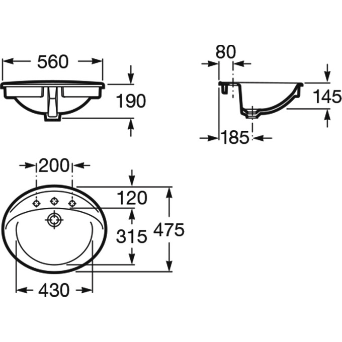 Раковина керамическая Roca Aloa A327865000, фото 3