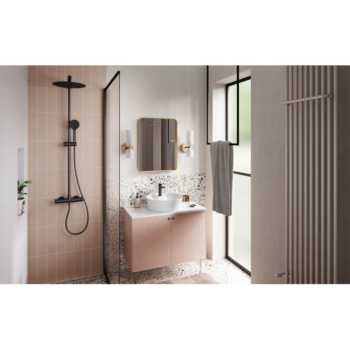 Душова система із термостатом Ferro Trevi Black Matt NP75-TRV7U-BL (чорна матова), фото , изображение 3