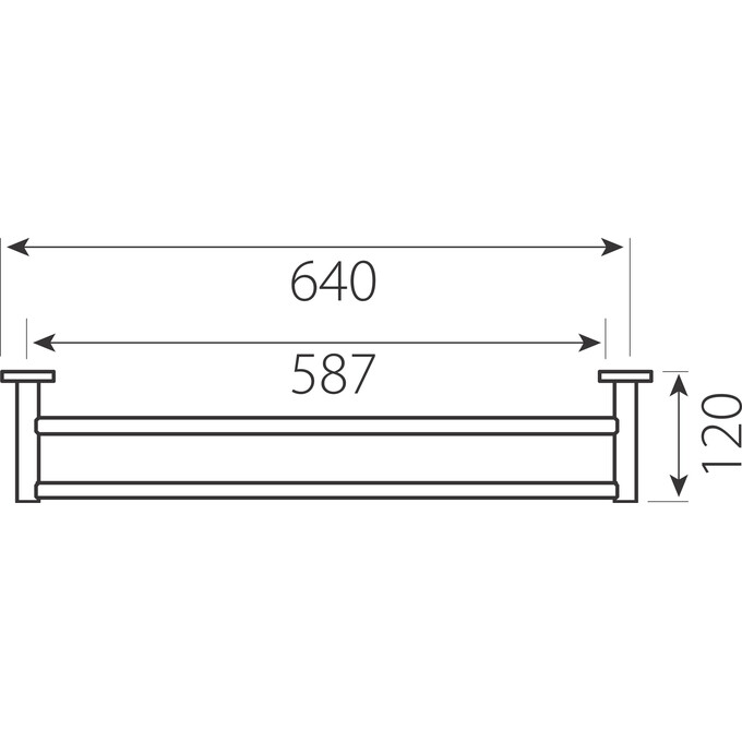 Полотенцедержатель Ferro Grace Chrome AC10 (двойной), фото 2