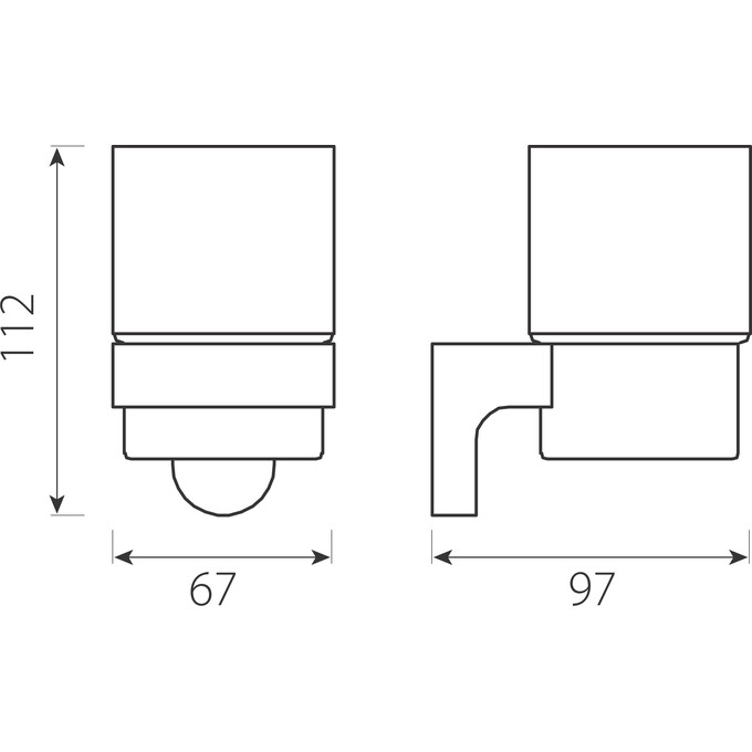 Стакан для зубных щеток Ferro Audrey Chrome AD03 (настенный), фото 3